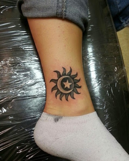 sun Tattoo sun tattoo foot