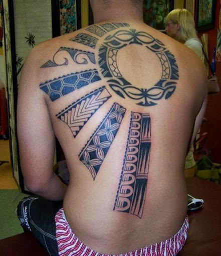 Tribal Tattoos filipino tribal sun tattoos on full back