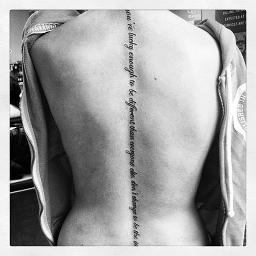 Spine tattoos
