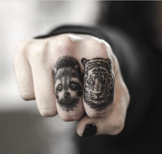 Finger tattoos wolf finger tattoo for men