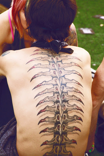 Spine tattoos