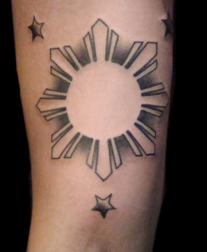 sun Tattoos filipino sun tattoos with stars