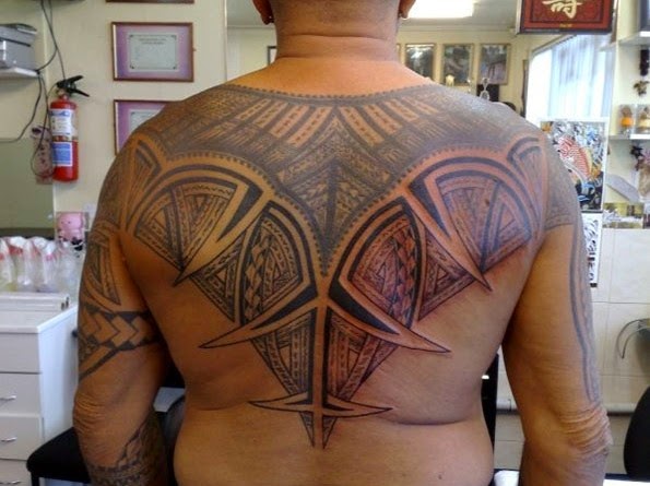 Tribal Tattoos samoan tribal tattoo on back