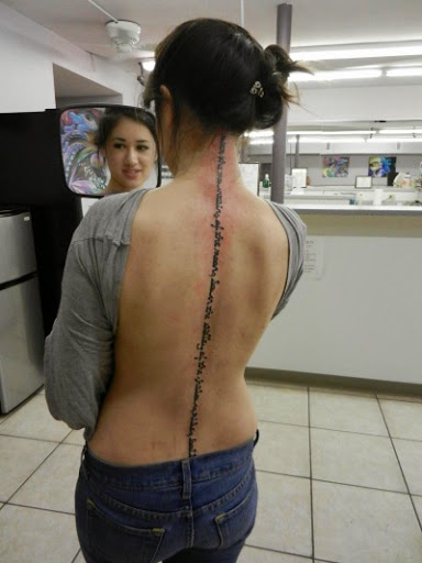 Spine tattoos