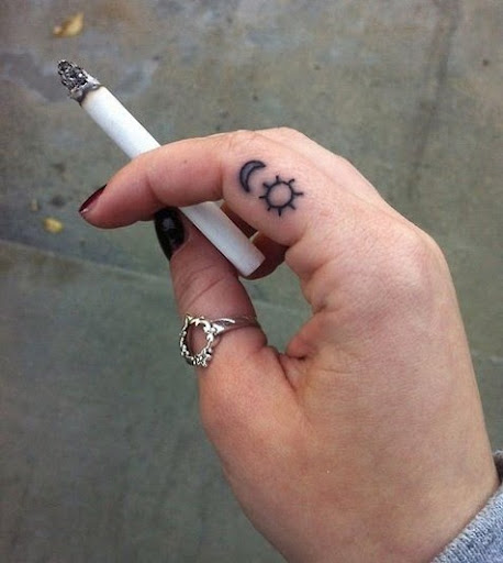 sun Tattoo sun tattoo design on finger
