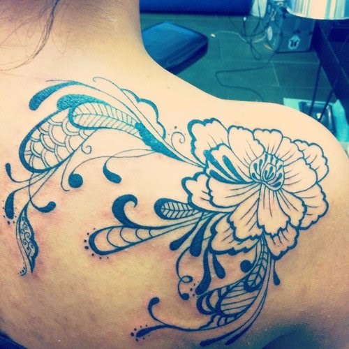 flower shoulder tattoos