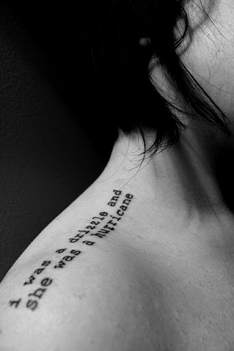 Quotes shoulder tattoos