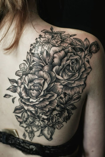 Shoulder tattoos Rose flower tattoo designs ideas for men and women on Shoulder