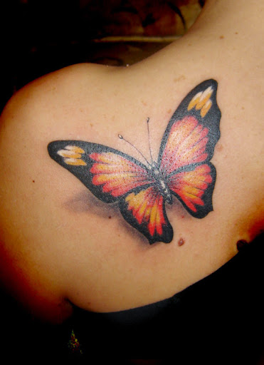 Shoulder tattoos 3d butterfly shoulder tattoos