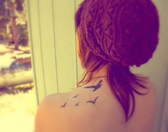 Shoulder tattoos Flying birds tattoos on shoulder