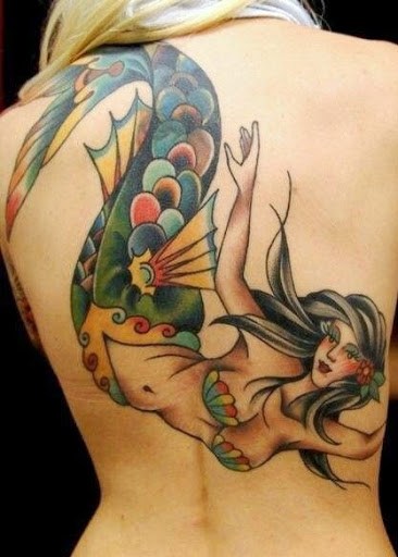 Mermaid Tattoos on back