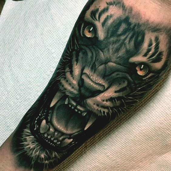 Best Tiger Tattoos For Men And Women Tiger face tattoos ideas on forearm for men and women