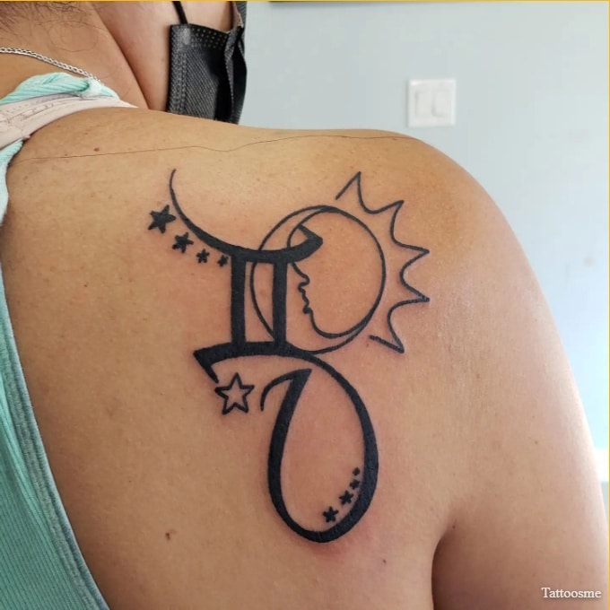 gemini on upper back