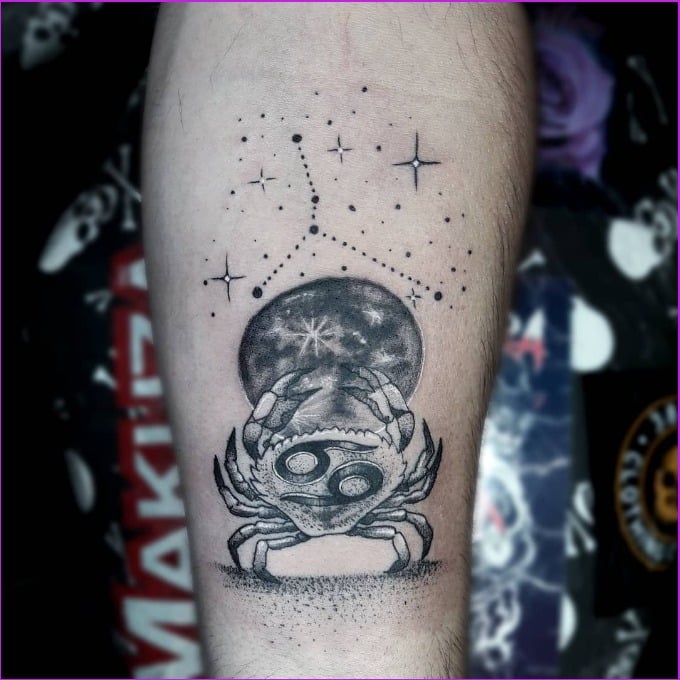 cancer zodiac tattoo ideas for guys