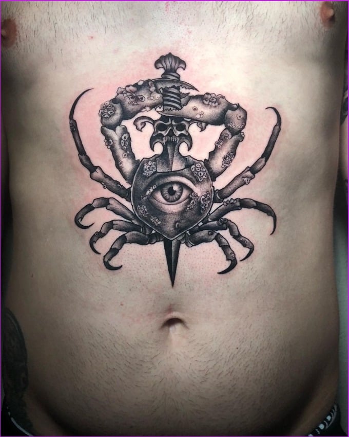 cancer zodiac tattoo crab