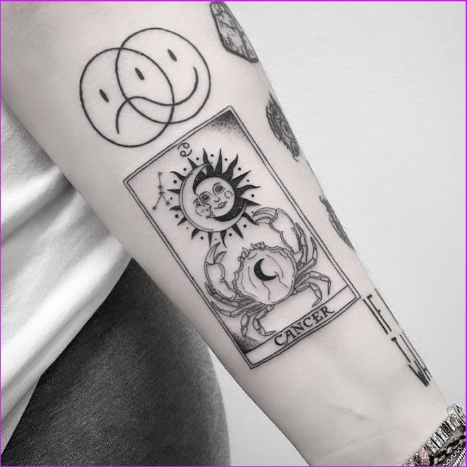 cancer zodiac tattoo crab sign