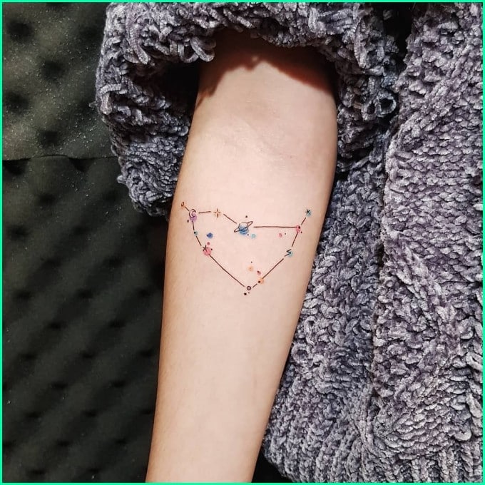capricorn constellation tattoo