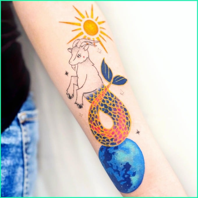 tattoos of capricorn zodiac signs