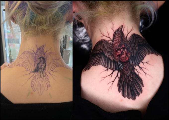 neck tattoo cover up 