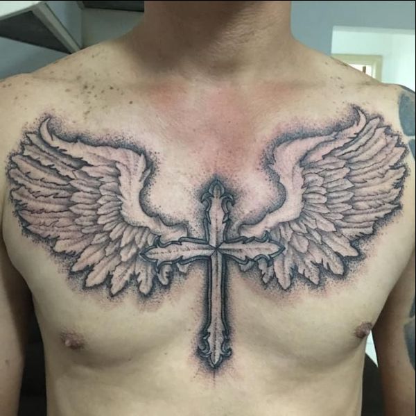 cross tattoos on chest