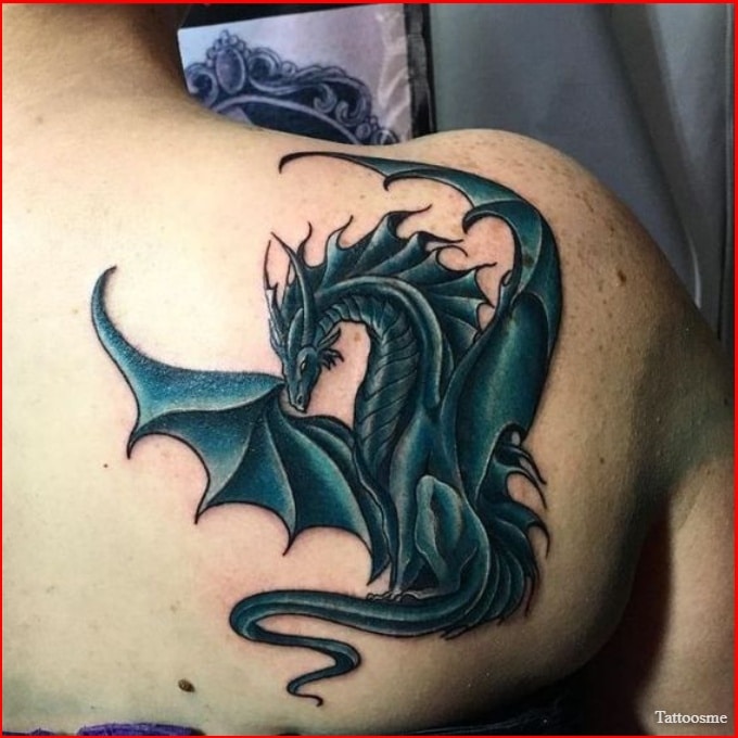 colorful dragon tattoo