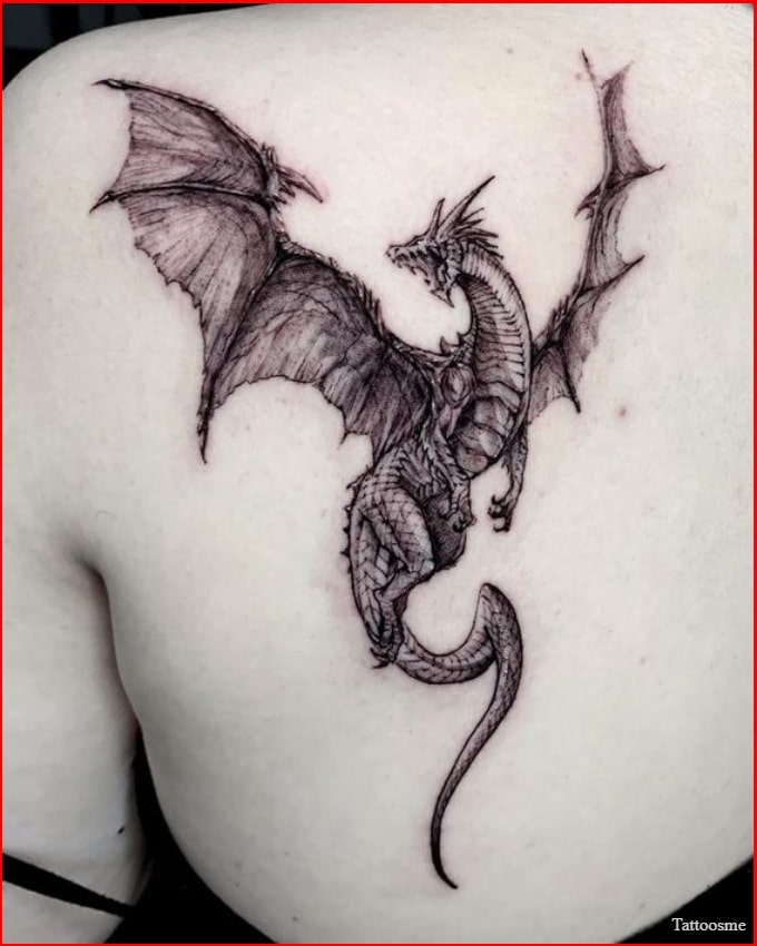 dragon back tattoo