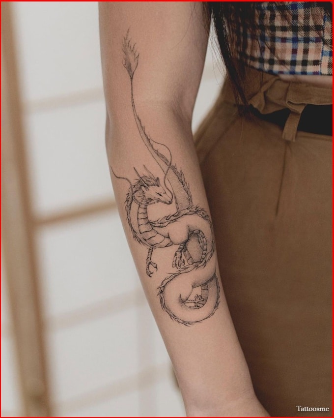 american traditional dragon tattoo