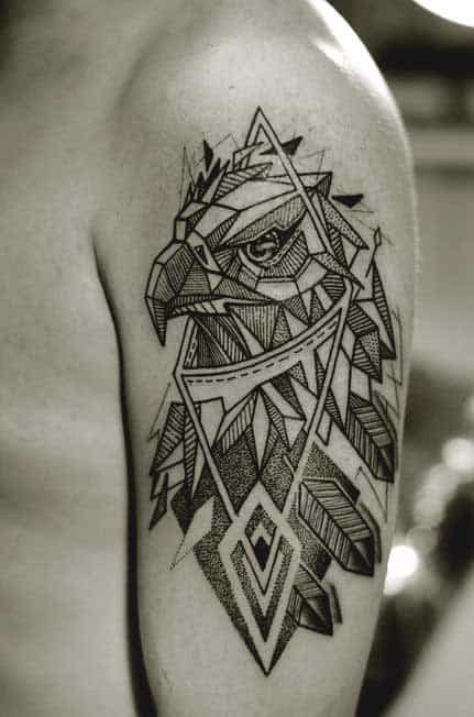 Geometric eagle tattoos Geometric eagle tattoos for shoulder