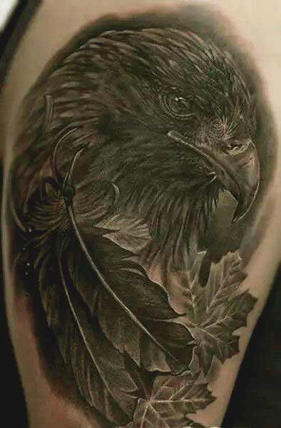 Best eagle tattoo designs for men and women Eagle with feather tattoos
