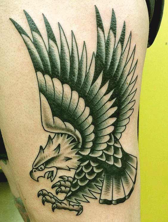 Best eagle tattoo designs for men and women Eagle on thigh tattoos designs
