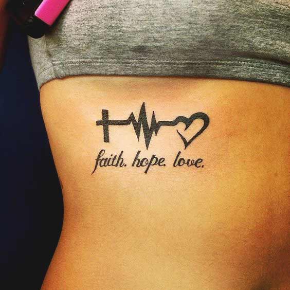 Best Faith Hope Love Tattoo Designs Faith hope love symbol tattoo on rib cage ideas for girls