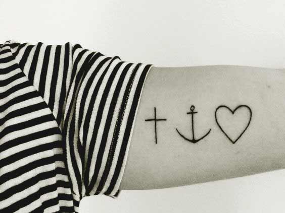 Best Faith Hope Love Tattoo Designs faith symbol tattoos