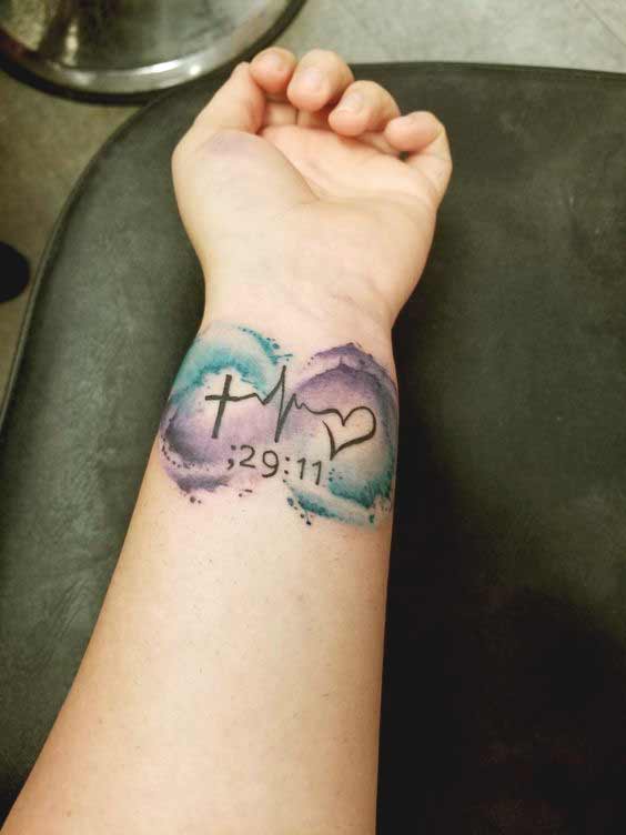 Best Faith Hope Love Tattoo Designs Watercolor faith hope and love tattoo on wrist ideas for boys and girls