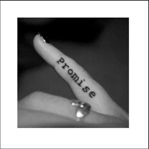 promise finger tattoos