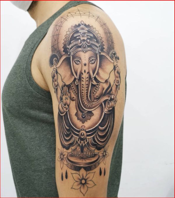 ganesha tattoohalf sleeve