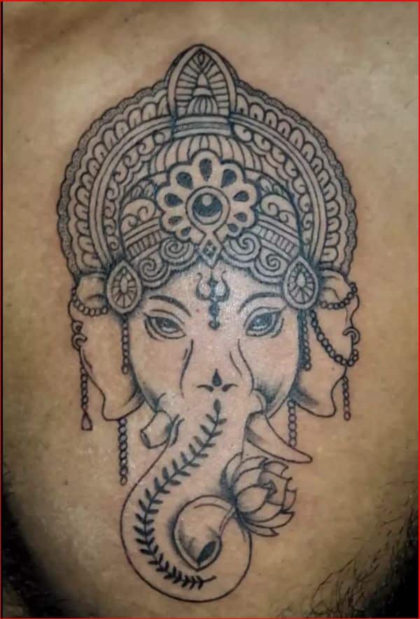 modern ganesha tattoo