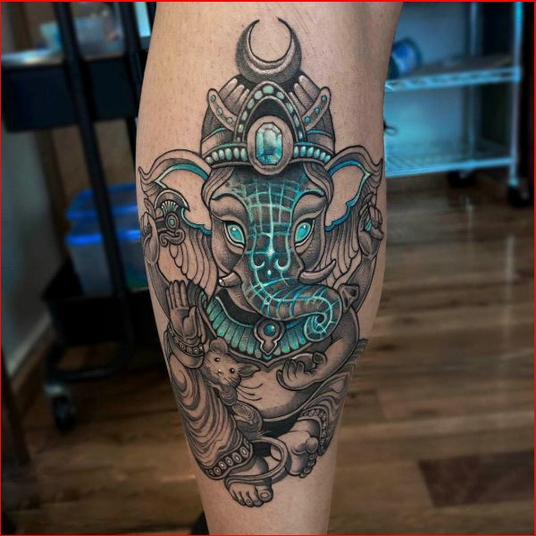ganesha tattoo color