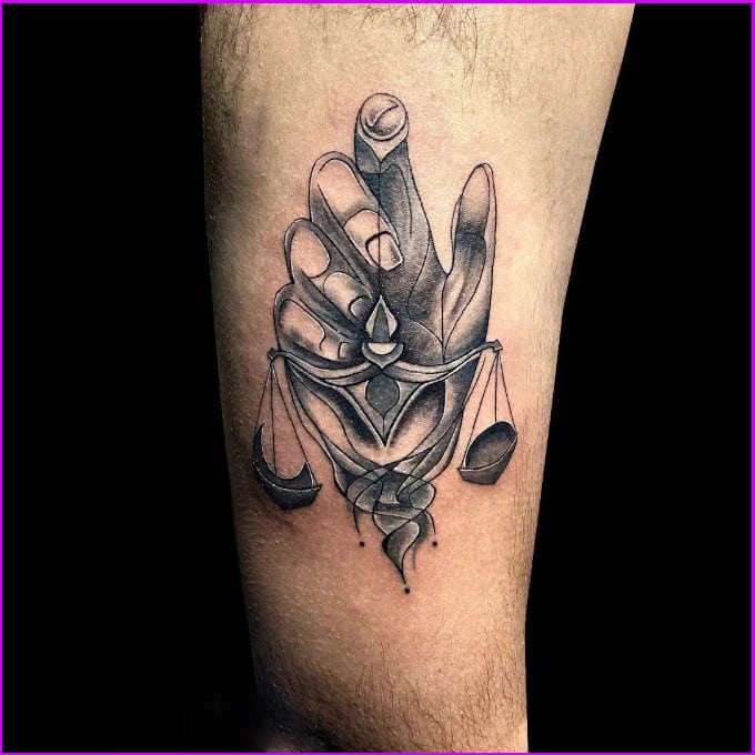 libra woman tattoo