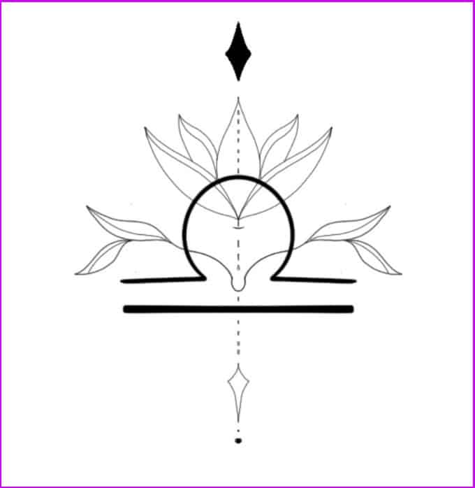 feminine libra tattoos for females