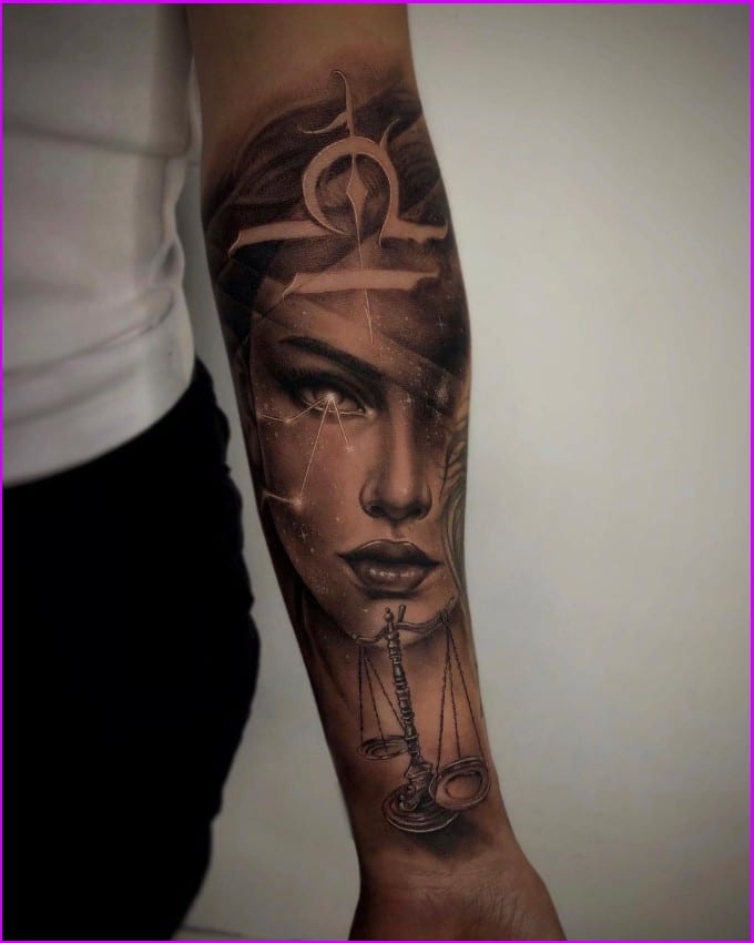 feminine libra tattoos for females