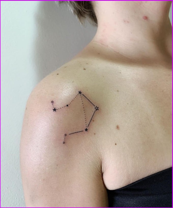 libra constellation tattoo