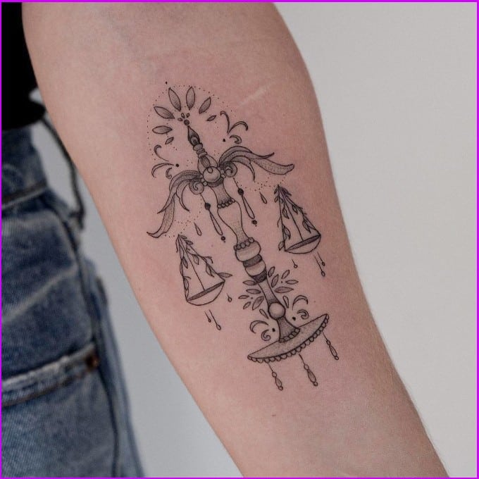minimalist libra tattoo