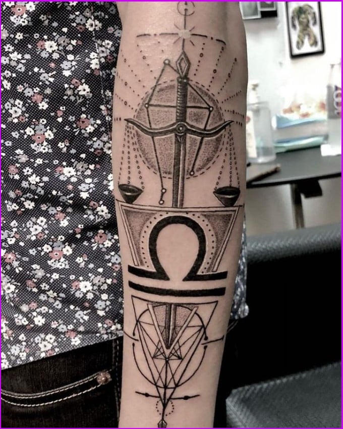 libra scales tattoo