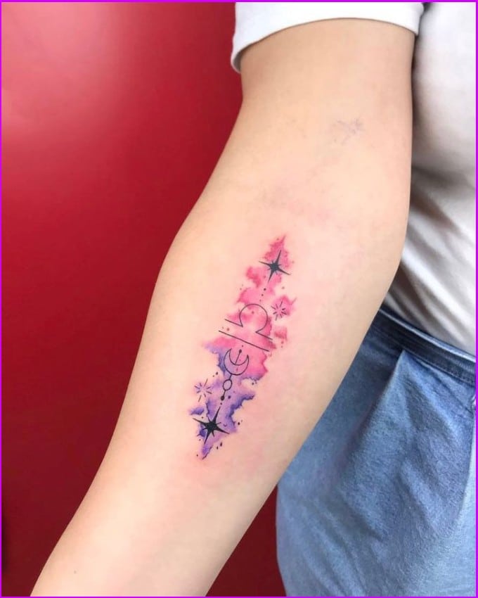 libra zodiac tattoo