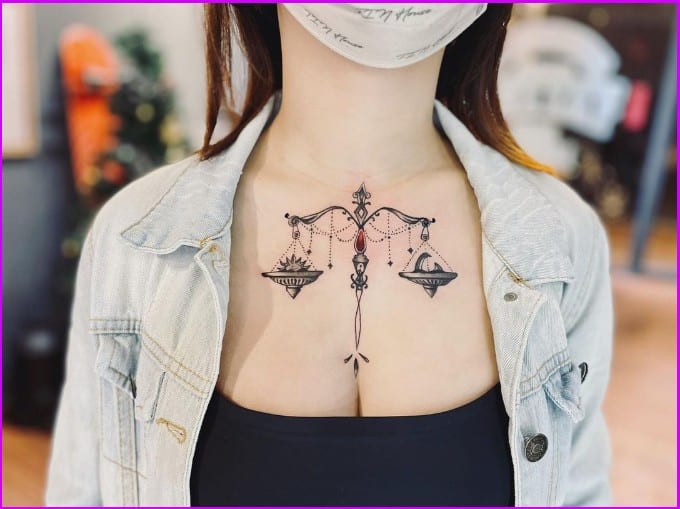 woman cute libra tattoos