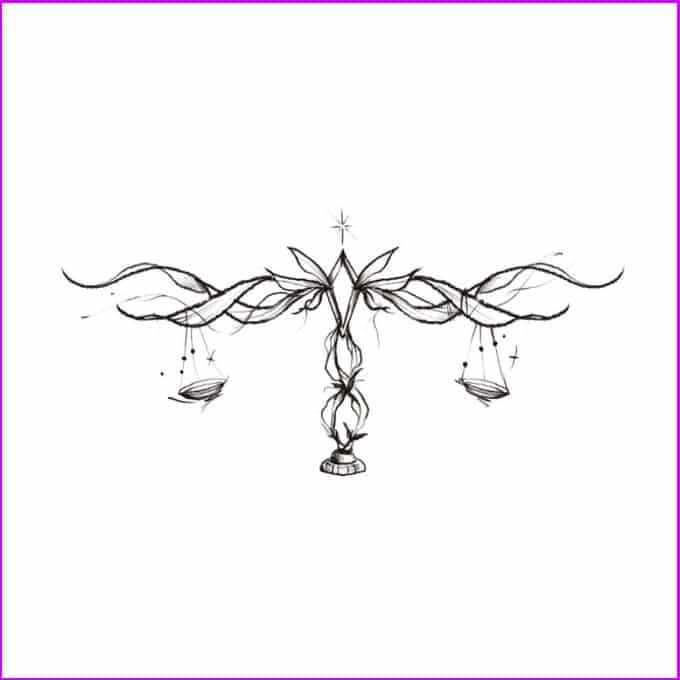 creative libra tattoo designs