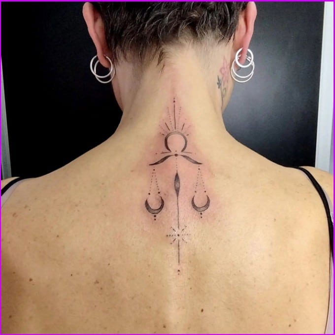 creative libra tattoos for females