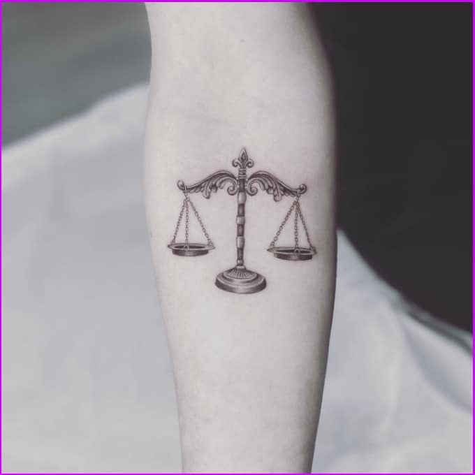 libra symbol tattoo