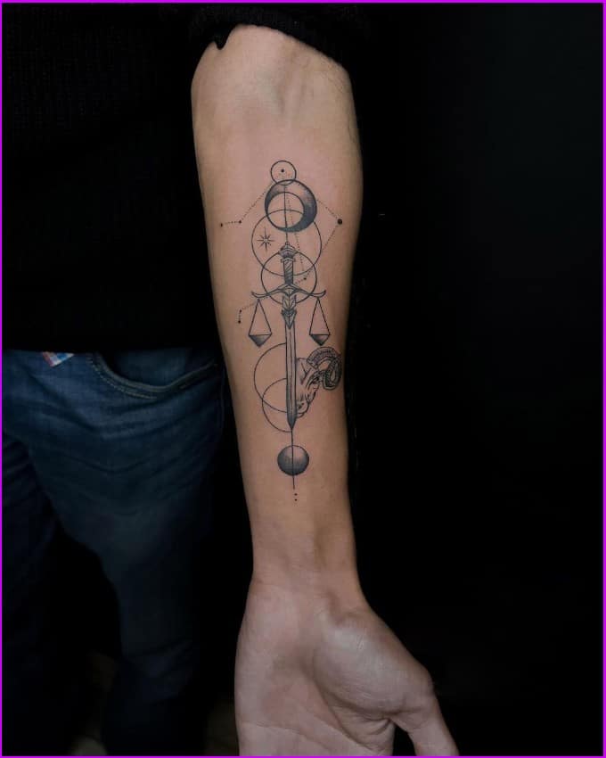 libra tattoo design