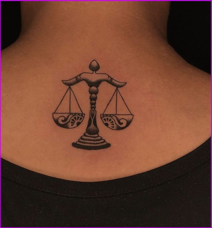 libra sign tattoo